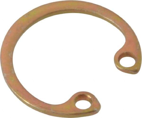 Rotor Clip - 0.025" Thick, Cadmium-Plated Finish, Steel Snap Internal Retaining Ring - 0.029" Groove Width, 0.011" Groove Depth, 0.397" Groove Diam, Grade 1060-1090 - All Tool & Supply