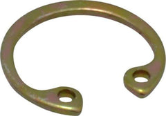 Rotor Clip - 0.035" Thick, Cadmium-Plated Finish, Steel Snap Internal Retaining Ring - 0.039" Groove Width, 0.015" Groove Depth, 0.53" Groove Diam, Grade 1060-1090 - All Tool & Supply