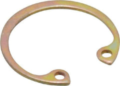 Rotor Clip - 0.035" Thick, Cadmium-Plated Finish, Steel Snap Internal Retaining Ring - 0.039" Groove Width, 0.023" Groove Depth, 0.796" Groove Diam, Grade 1060-1090 - All Tool & Supply