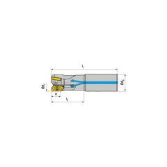 Indexable Square-Shoulder End Mill:  CHSC.16.R.02-11-A-25,  16.0000'' Shank Dia,  Cylindrical Shank Uses  2,  Normal Pressure,  75.00 mm OAL