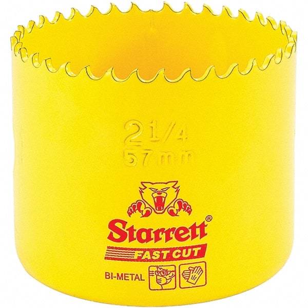 Starrett - 2-1/4" Diam, 1-5/8" Cutting Depth, Hole Saw - High Speed Steel Saw, Toothed Edge - All Tool & Supply