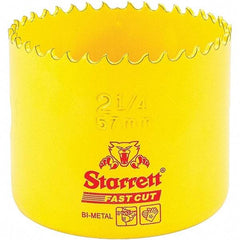 Starrett - 2-1/4" Diam, 1-5/8" Cutting Depth, Hole Saw - High Speed Steel Saw, Toothed Edge - All Tool & Supply