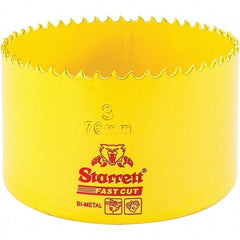 Starrett - 3" Diam, 1-5/8" Cutting Depth, Hole Saw - High Speed Steel Saw, Toothed Edge - All Tool & Supply