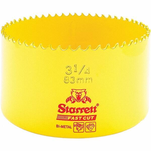 Starrett - 3-1/4" Diam, 1-5/8" Cutting Depth, Hole Saw - High Speed Steel Saw, Toothed Edge - All Tool & Supply