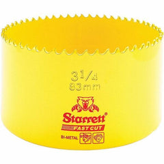 Starrett - 3-1/4" Diam, 1-5/8" Cutting Depth, Hole Saw - High Speed Steel Saw, Toothed Edge - All Tool & Supply