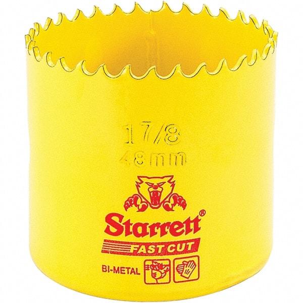 Starrett - 1-7/8" Diam, 1-5/8" Cutting Depth, Hole Saw - High Speed Steel Saw, Toothed Edge - All Tool & Supply