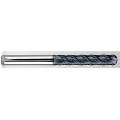 1″ Dia. × 1″ Shank × 3″ DOC × 6″ OAL, Carbide AlTiN, Spiral , 4 Flute, 38° Helix, Ballnose End Mill - Exact Industrial Supply