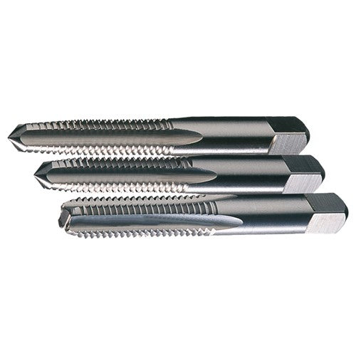 ‎7/8-9 UNC 4 Flute H4 Taper-Plug-Bottoming HSS Standard Straight Flute 3-Piece Hand Tap Set- Bright - Exact Industrial Supply