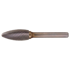 SL-4 Standard Cut Solid Carbide Bur-Cone Radius Shape - Exact Industrial Supply