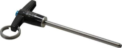 Jergens - 3/16" Diam, 3" Usable Length, T Handle, Push Button Quick Release Pin - 4-1/2" Overall Length, Grade 17-4 Stainless Steel, Passivated Finish - All Tool & Supply