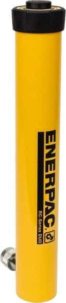 Enerpac - 15 Ton, 14" Stroke, 43.98 Cu In Oil Capacity, Portable Hydraulic Single Acting Cylinder - 3.14 Sq In Effective Area, 18.69" Lowered Ht., 32.69" Max Ht., 2" Cyl Bore Diam, 1.625" Plunger Rod Diam, 10,000 Max psi - All Tool & Supply