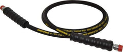 Enerpac - 1/4" Inside Diam x 3/8 NPT 6' Hydraulic Pump Hose - 10,000 psi, 3/8 NPTF Male Opposite End, Rubber - All Tool & Supply