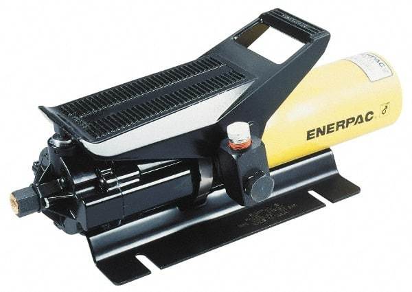 Enerpac - 10,000 psi Air-Hydraulic Pump & Jack - 72 Cu In Oil Capacity, Use with Single Acting Cylinders, Advance, Hold & Retract - All Tool & Supply