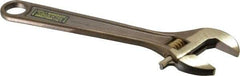 Ampco - 15/16" Jaw Capacity, 6" Nonsparking Adjustable Wrench - Aluminum Bronze, Plain Finish - All Tool & Supply