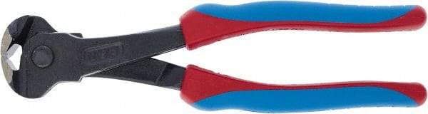 Channellock - 8" OAL, 1/4" Capacity, End Cutting Pliers - 11/32" Jaw Length x 1-19/32" Jaw Width, Oval/Curved Head, TPR-Rubber Overmold Handle - All Tool & Supply