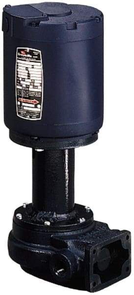 Graymills - 115 Volt, 1/6 hp, 1 Phase, 3,450 RPM, Cast Iron Flanged Outside Suction Machine Tool & Recirculating Pump - 7-1/2" Long x 4-1/2" Mounting Flange Width, NPT Thread, Glass Filled Celcon Impeller - All Tool & Supply