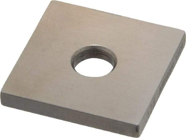 Mitutoyo - 0.123" Square Steel Gage Block - Accuracy Grade 0, Includes Certificate of Inspection - All Tool & Supply