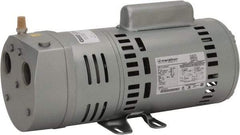 Gast - 3/4 hp Rotary Vane Vaccum Pump - 115/230 Volts, 10 CFM, Single Phase, 16.2" Long x 6-1/2" Wide x 8.88" High - All Tool & Supply