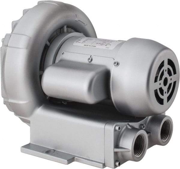 Gast - 1/8 HP Single Phase Regenerative Air Blower - 115/230V, 27 Max CFM, 28.5" Max Water Pressure, 26.5" Max Vacuum Water Pressure, 2.3/1.0 Full Load Amps - All Tool & Supply