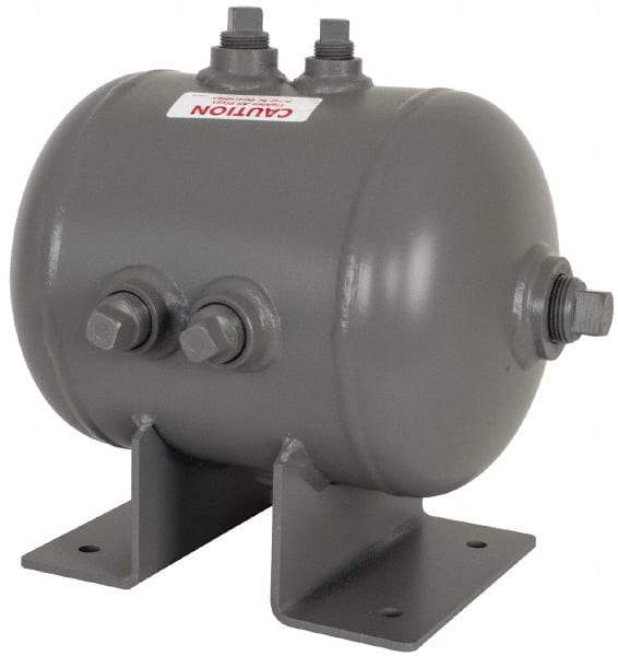 Made in USA - 2 Gallon, 200 Max psi Universal Horizontal Tank - 3/4" Inlet, 11" Tank Length x 8" Tank Diam - All Tool & Supply