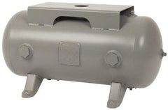 Made in USA - 20 Gallon, 200 Max psi Horizontal Tank with Plate - 1-1/2" Inlet, 33" Tank Length x 14" Tank Diam - All Tool & Supply