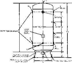 Made in USA - 200 Gallon, 200 Max psi Vertical Tank with Skirt - 2" Inlet, 72" Tank Length x 30" Tank Diam - All Tool & Supply