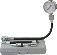 Value Collection - 12" Hose Length, 0 to 300 psi, Mechanical Automotive Compression Tester - 5 Lb Graduation, Steel - All Tool & Supply