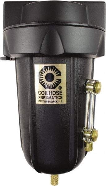 Coilhose Pneumatics - 1/4" Port Coalescing Filter - Aluminum Bowl, 0.1 Micron Rating, 5-5/8" High - All Tool & Supply