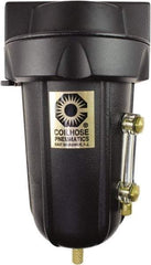 Coilhose Pneumatics - 3/8" Port Coalescing Filter - Aluminum Bowl, 0.1 Micron Rating, 5-5/8" High - All Tool & Supply