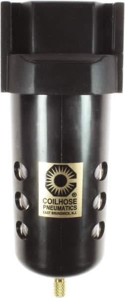 Coilhose Pneumatics - 3/4" Port Coalescing Filter - Polycarbonate Bowl, 0.3 Micron Rating, 7-1/2" High - All Tool & Supply