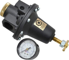 Coilhose Pneumatics - 1 NPT Port, 160 CFM, Cast Aluminum Heavy-Duty T-Handle Regulator - 0 to 200 psi Range, 250 Max psi Supply Pressure, 1/4" Gauge Port Thread, 5" Wide x 8-1/2" High - All Tool & Supply