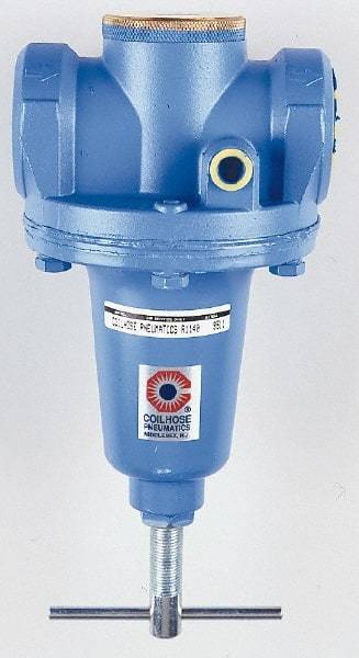 Coilhose Pneumatics - 1-1/2 NPT Port, 240 CFM, Zinc Heavy-Duty T-Handle Regulator - 0 to 125 psi Range, 300 Max psi Supply Pressure, 1/4" Gauge Port Thread, 5" Wide x 11" High - All Tool & Supply