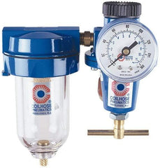 Coilhose Pneumatics - 3/4" NPT Port Heavy Duty 2 Piece Filter-Regulator FRL Unit - Metal Bowl, 125 Max psi, 9.875" High - All Tool & Supply