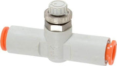 SMC PNEUMATICS - 5/16" Tube OD x 1/4 Body Flow & Speed Control Valve - Speed Control Inline Type with One Touch Fitting - All Tool & Supply