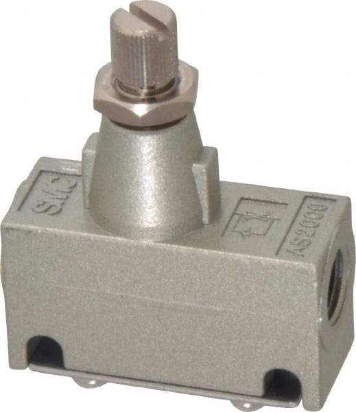 SMC PNEUMATICS - 1/8" Male NPT x 1/8" Female NPT Flow & Speed Control Valve - Inline Type - All Tool & Supply