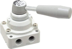 SMC PNEUMATICS - 1/4" NPT Rotary Hand Air Valve - 2 Position, 0.4 CV Rate, 150 Max psi & 140°F Max Temp - All Tool & Supply