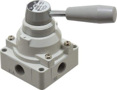 SMC PNEUMATICS - 3/8" NPT Rotary Hand Air Valve - 2 Position, 1.1 CV Rate, 150 Max psi & 140°F Max Temp - All Tool & Supply