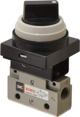 SMC PNEUMATICS - 0.14 CV Rate, 1/8" NPT Inlet Mechanical Valve - 3-Way, 2 Position - All Tool & Supply