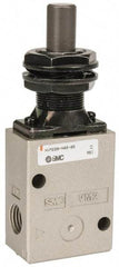 SMC PNEUMATICS - 1.00 CV Rate, 1/4" NPT Inlet Mechanical Valve - 2 Way, 2 Ports, Plunger - All Tool & Supply