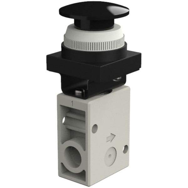 SMC PNEUMATICS - 1.00 CV Rate, 1/4" NPT Inlet Mechanical Valve - 2 Way, 2 Ports - All Tool & Supply