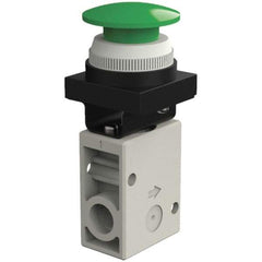 SMC PNEUMATICS - 1.00 CV Rate, 1/4" NPT Inlet Mechanical Valve - 2 Way, 2 Ports - All Tool & Supply