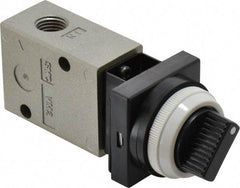 SMC PNEUMATICS - 1.00 CV Rate, 1/4" NPT Inlet Mechanical Valve - 3 Way, 2 Ports - All Tool & Supply