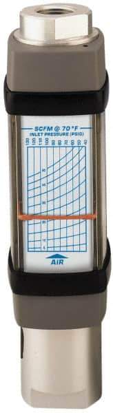 Hedland - 1/4" NPTF Port Compressed Air & Gas Flowmeter - 600 Max psi, 20 SCFM, Anodized Aluminum - All Tool & Supply