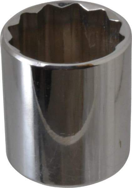 Proto - 3/8" Drive, Standard Hand Socket - 12 Points, 1-5/16" OAL, Chrome Vanadium, Chrome Finish - All Tool & Supply