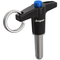 ‎1/4″ Pin Diameter, 1-1/4″ Grip Length, T-Handle Kwik-Lok Pin, Stainless Steel, Black Finish