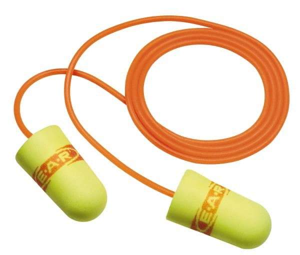 3M - Disposable, Corded, 33 dB, Barrel Earplugs - Yellow, 200 Pairs - All Tool & Supply