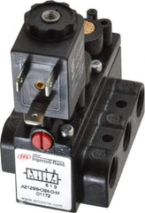 ARO/Ingersoll-Rand - 1/4" Inlet x 1/4" Outlet, Solenoid Actuator, Spring Return, 2 Position, Body Ported Solenoid Air Valve - 24 VDC Input, 54 CFM, 1.5 CV, 4 Way, 150 psi, 2-15/16" Long x 1-15/16" Wide x 1-15/16" High, 0 to 180°F - All Tool & Supply