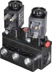 ARO/Ingersoll-Rand - 1/4" Inlet x 1/4" Outlet, Solenoid Actuator, Solenoid Return, 3 Position, Body Ported Solenoid Air Valve - 24 VDC Input, 32 CFM, 0.9 CV, 4 Way, 150 psi, 2-15/16" Long x 1-15/16" Wide x 1-13/16" High, 0 to 180°F - All Tool & Supply