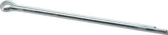 Value Collection - 3/32" Diam x 2" Long Extended Prong Cotter Pin - Grade 2, Zinc-Plated, Steel - All Tool & Supply