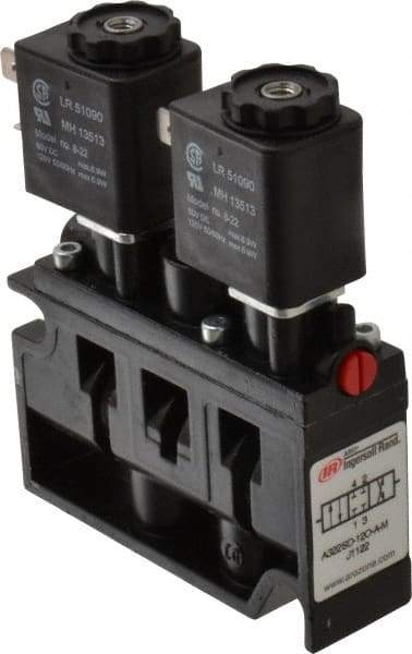 ARO/Ingersoll-Rand - 1/4", 3-Position Alpha Stacking Solenoid Valve - 120 VAC, 1.9 CV Rate, 3-7/8" High x 3-15/32" Long - All Tool & Supply